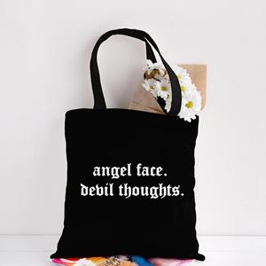 Jiangkao Harajuku Tumblr Grafische Dames Boodschappentas Handtassen Canvas Tote Bags
