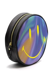 Seletti smile-face print circular-design wallet - Zwart