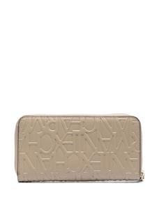 Armani Exchange Portemonnee met logo-reliëf - Beige