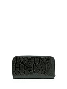Armani Exchange Portemonnee met logo-reliëf - Zwart