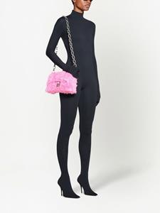 Balenciaga Downtown schoudertas van imitatiebont - Roze