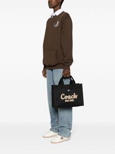 Coach logo-embroidered shopper bag - Zwart