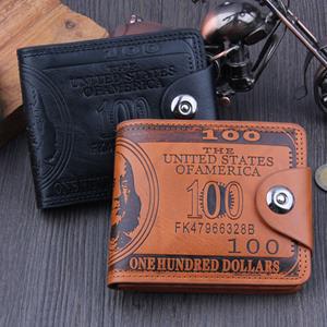 ZHAO FAN-Electronic US Dollar Bill Wallet Brown PU Leather Wallet Bifold Credit Card Photo