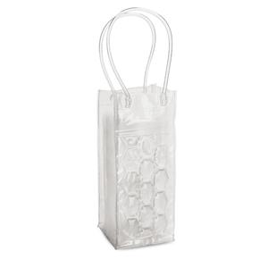 Transparante PVC koeltas draagtas voor flessen 25 cm -