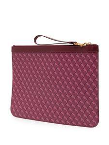 TAMMY & BENJAMIN XL monogram leather pouch - Rood