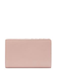 Gucci logo-script leather wallet - Roze