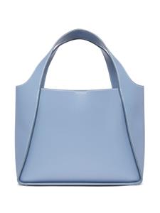 Stella McCartney logo-perforated faux-leather tote bag - Blauw