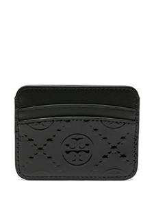 Tory Burch T-monogram leather cardholder - Zwart