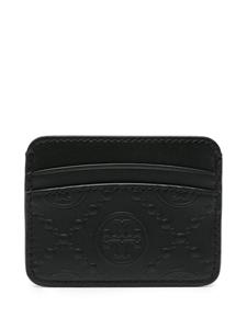 Tory Burch T monogram-pattern leather wallet - Zwart