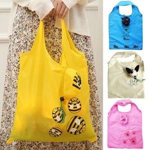 Bag Accessorries Large Capacity Strong Load-bearing Waterproof Theme Cartoon Animal Foldable Grocery Tote