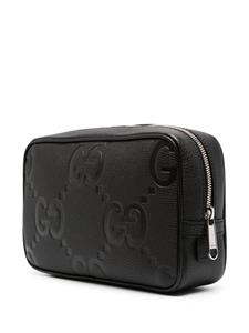 Gucci Jumbo GG leather wash bag - Zwart
