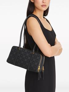 Tory Burch Marshmallow schoudertas met monogram jacquard - Zwart