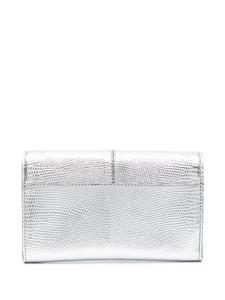 Zadig & Voltaire Borderline iguana-embossed metallic leather wallet - Zilver