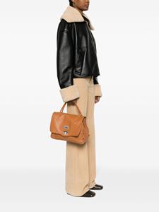 Zanellato medium Postina leather tote bag - Bruin