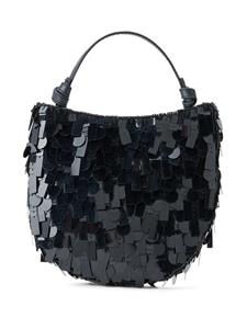 STAUD Crescent paillette-embellished tote bag - Zwart