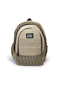 LaLu Products Damen vegan Deepson Striped Backpack | Bio-Hanf