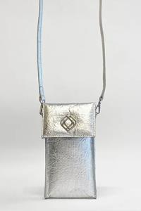 Trashious Damen vegan Handytasche Ananas Silber