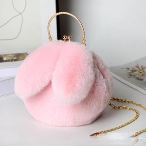 Enjoytime H 2023 New Women Plush Mini Shoulder Bag Female Messenger Bags Purses Soft Cute Rabbit Ears Crossbody Bags for Women Sac A