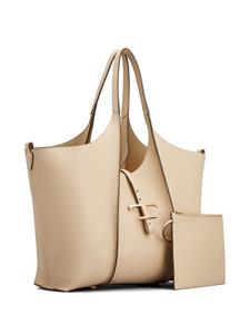 Tod's T Timeless leather tote bag - Beige