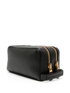 TOM FORD double-zip leather wash bag - Zwart