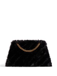 Balenciaga medium Crush faux-fur shoulder bag - Zwart
