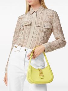 Versace Greca-detail leather shoulder bag - Geel