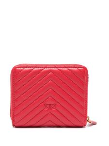 PINKO Love Birds quilted leather wallet - Rood
