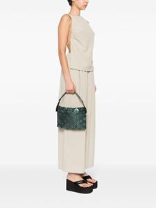 Issey Miyake geometric-panelled shoulder bag - Groen