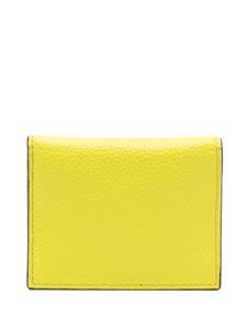 Marni embroidered-logo leather wallet - Geel
