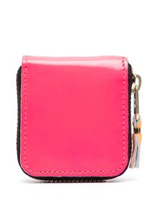 Comme Des Garçons Wallet zip-fastening leather coin purse - Roze
