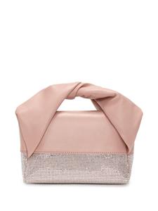 JW Anderson small Twister leather tote bag - Roze