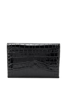 TOM FORD Monarch crocodile-embosssed crossbody bag - Zwart