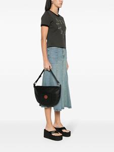 MOSCHINO JEANS adjustable leather shoulder bag - Zwart