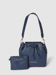 VALENTINO BAGS Shopper in donkerblauw met labeldetail, model 'BRIXTON'