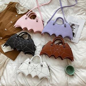 FengFeng Net Mode Creatieve parodie Fun Halloween Persoonlijkheid Bat Messenger Bag Dames Pu lederen handtas