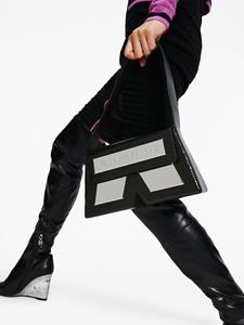 Karl Lagerfeld Ikon K crossbodytas met krokodillen-reliëf - Zwart
