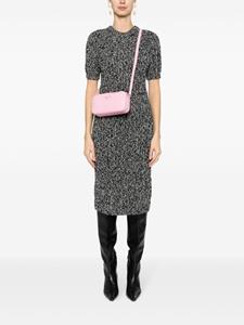 Patrizia Pepe Graphic Case kleine leren crossbodytas - Roze