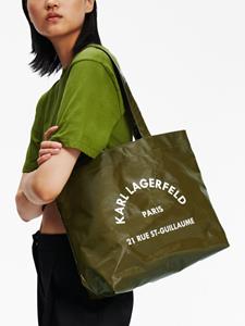 Karl Lagerfeld Shopper met logoprint - Groen