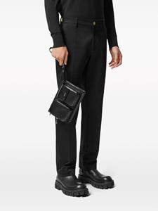 Versace Leren messengertas met logoprint - Zwart