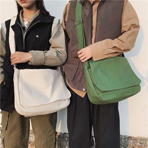 Your favorite bag Nieuwe eenvoudige canvas tas effen kleur enkele schoudertas crossbody tas