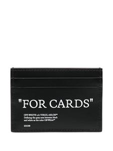 Off-White Quote Bookish leather cardholder - Zwart