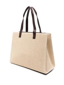 TWINSET embroidered-logo tote bag - Beige