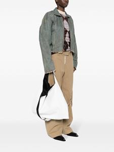 Discord Yohji Yamamoto logo-appliqué cotton tote bag - Wit