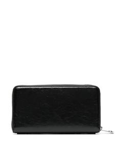 LIU JO crinkled zip-up wallet - Zwart