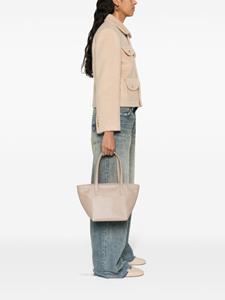 BY FAR Bar leather tote bag - Beige
