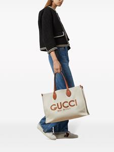 Gucci logo-print tote bag - 8451 White