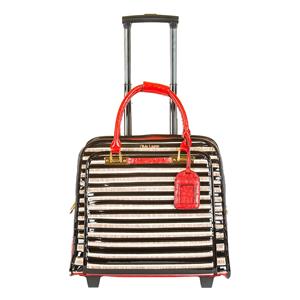 Olivia Lauren Stripes Business Trolley rood/zwart Zakelijke koffer