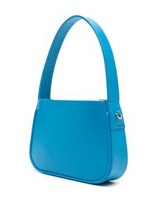 Blumarine rhinestone-logo leather tote bag - Blauw