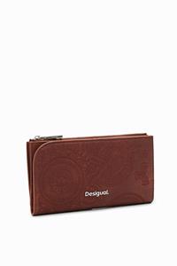 desigual Geborduurde portemonnee L - BROWN