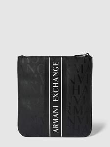 Armani Exchange Tape Logo Canvas Crossbody Bag